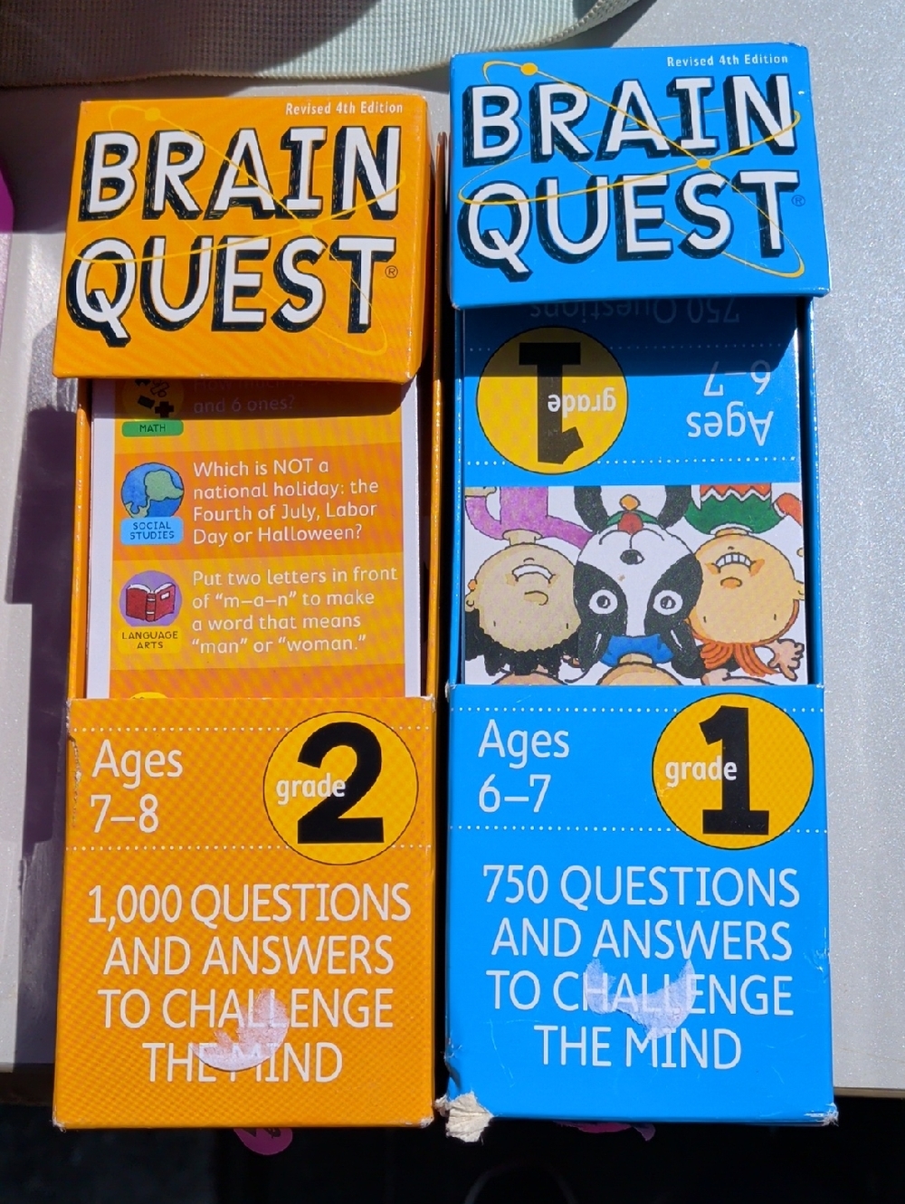 Kids Educational Card Game - Orange & Blue Set